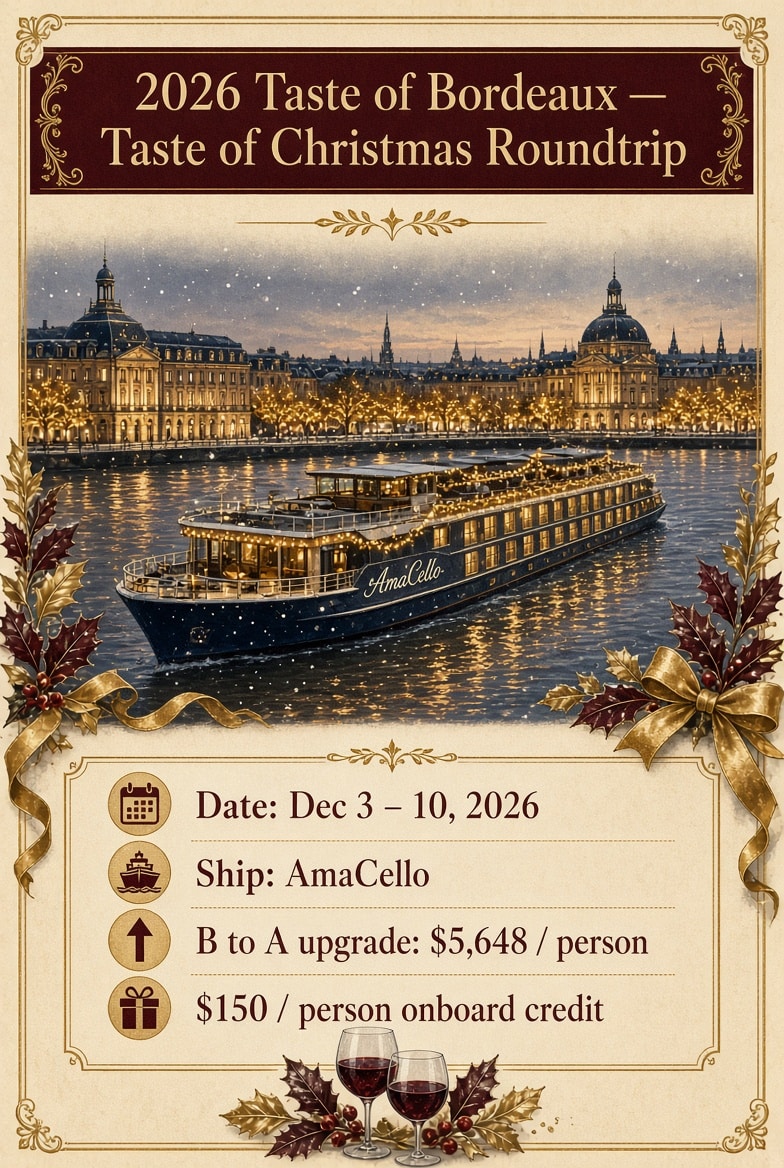AmaCello 2026 Taste of Bordeaux - Taste of Christmas Roundtrip